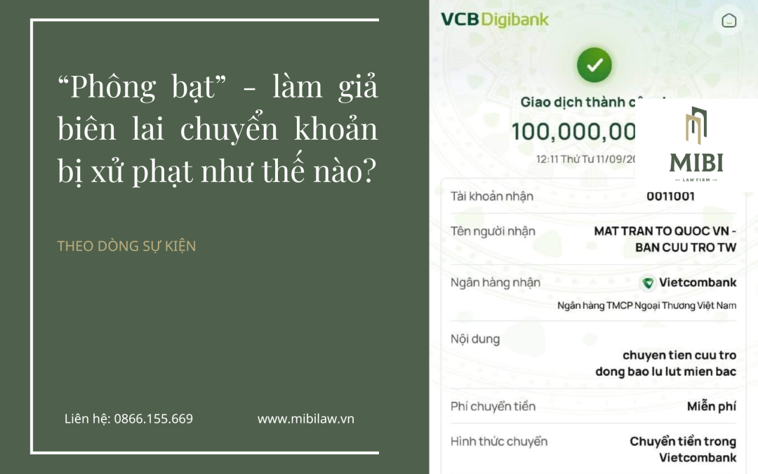 “Phông bạt” – làm giả biên lai chuyển khoản bị xử phạt như thế nào?