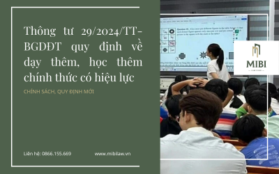 NEW – Thông tư 29/2024/TT-BGDĐT quy định về dạy thêm, học thêm chính thức có hiệu lực