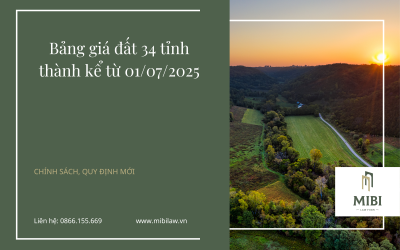 Bảng giá đất 34 tỉnh thành kể từ 01/07/2025 – New