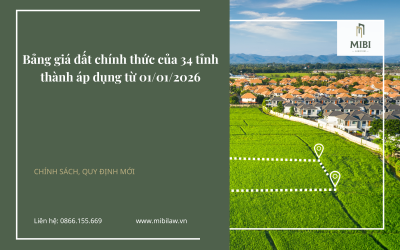 Bảng giá đất chính thức của 34 tỉnh thành áp dụng từ 01/01/2026 – New